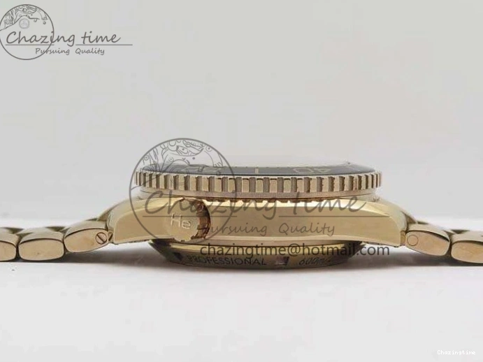 0328 Seamaster Pro Chrono RG Best Edition Black Ceramic Black Dial On RG Bracelet A ComfortFit 8130